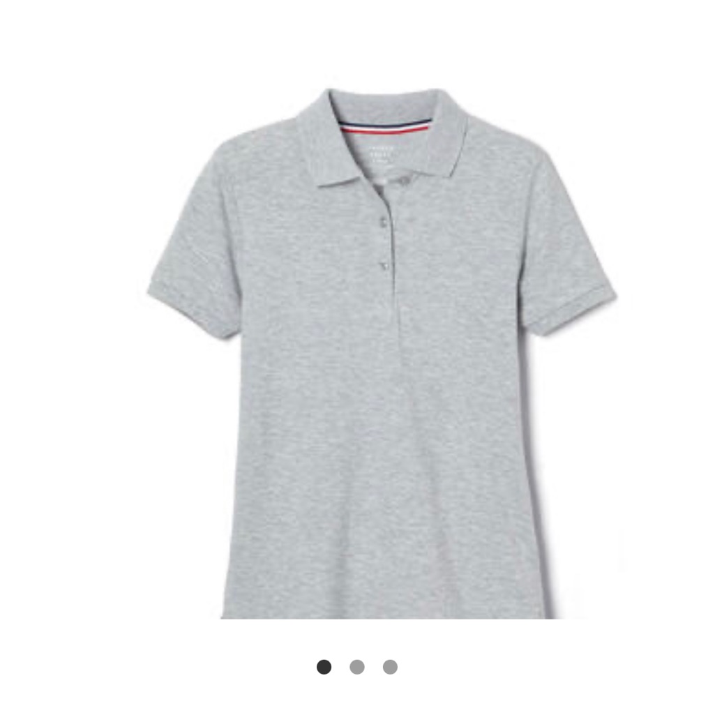 4 French Toast Youth Polo Heather Gray School Uniform L 10/12